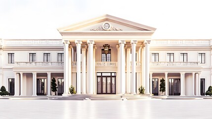 Fototapeta premium Luxury Homes with Sustainable Features In White Background