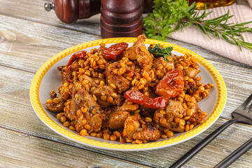 Rasted chicken meat with ptitim