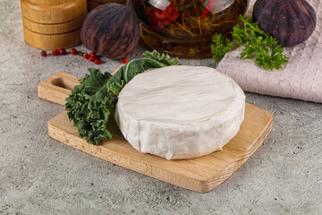 Gourmet round creamy Camembert cheese