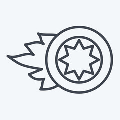 Icon Wheel. related to Speed symbol. line style. design editable