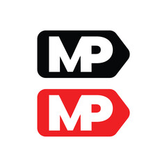 Professional MP Brand Logo Design Set