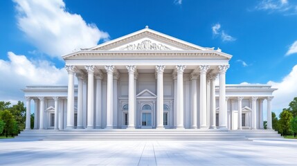 Obraz premium Grand Classical Architecture of a Majestic Government Building
