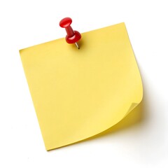 blank  sticky note on white background