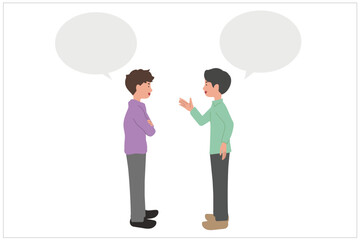 会話をする男性のイラスト