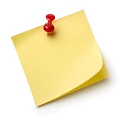 blank  sticky note on white background