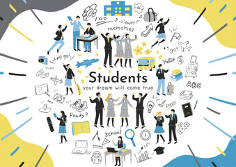 学校生活を楽しむ生徒たち