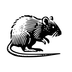An Artistic Representation of a Rat Icon Boldly Designed to Embody Intelligence, Adaptability, and Resourcefulness with a Unique Style That Blends Modern Minimalism and the Spirit of Survival