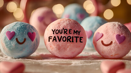 Cheerful Valentine's Day Candy Treats in Playful Heart Shapes