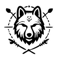 Symbol of Untamed Majesty The Artistic Representation of a Wolf Icon, Featuring Bold Creativity and Minimalist Design to Reflect the Mystery, Strength, and Fierce Elegance of the Wild