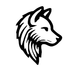 Symbol of Untamed Majesty The Artistic Representation of a Wolf Icon, Featuring Bold Creativity and Minimalist Design to Reflect the Mystery, Strength, and Fierce Elegance of the Wild