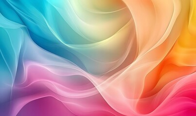 Fototapeta premium Abstract colorful flowing fabric waves.