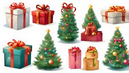 christmas tree with gifts
