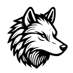 Symbol of Untamed Majesty The Artistic Representation of a Wolf Icon, Featuring Bold Creativity and Minimalist Design to Reflect the Mystery, Strength, and Fierce Elegance of the Wild