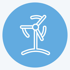 Icon Wind Turbine. suitable for education symbol. blue eyes style. simple design editable