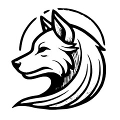 Symbol of Untamed Majesty The Artistic Representation of a Wolf Icon, Featuring Bold Creativity and Minimalist Design to Reflect the Mystery, Strength, and Fierce Elegance of the Wild