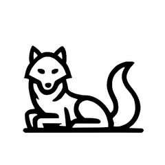 Symbol of Untamed Majesty The Artistic Representation of a Wolf Icon, Featuring Bold Creativity and Minimalist Design to Reflect the Mystery, Strength, and Fierce Elegance of the Wild