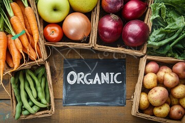 vegetables on a market