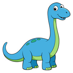 Brontosaurus on background white 