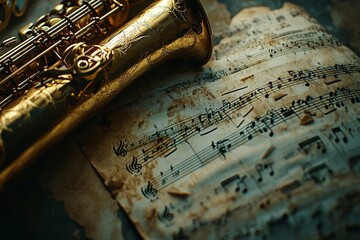 Naklejka premium old music instrument