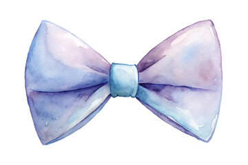 Watercolor bow tie, elegant design, soft pastel colors, fashion accessory, artistic illustration, stylish decor.