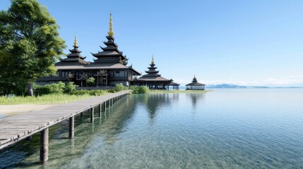 Peaceful Lake Temple