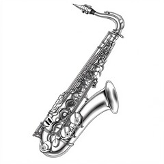 Obraz premium saxophone on white