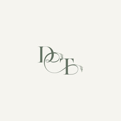Obraz premium wedding concept monogram elegant and elegant logo TD organic hairline logotype letter