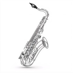 saxophone on white