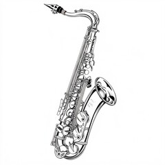 Obraz premium saxophone isolated on white
