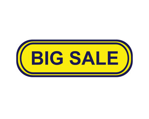 big sale sticker. big sale square isolated sign.