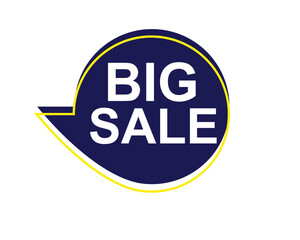 big sale sticker. big sale square isolated sign.
