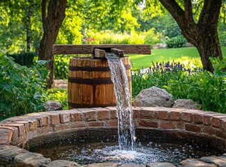 Fototapeta premium fountain in the garden