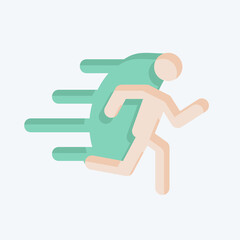 Icon Run. related to Speed symbol. flat style. design editable