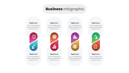 Business process infographic for presentation design.