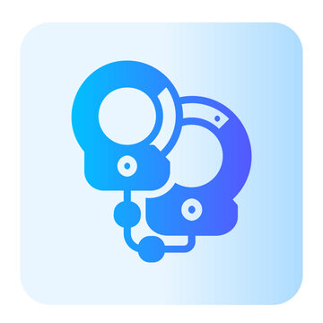 handcuffs gradient icon