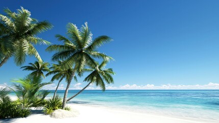 Obraz premium Serene Tropical Beach Scene