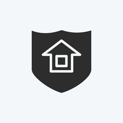 Icon Insurance. suitable for education symbol. glyph style. simple design editable