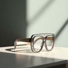 glasses and book