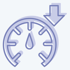 Icon Accelerate. related to Speed symbol. two tone style. design editable