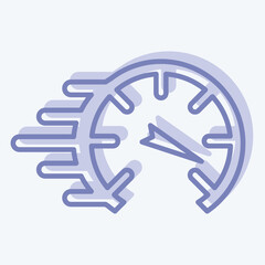 Obraz premium Icon Speed. related to Speed symbol. two tone style. design editable