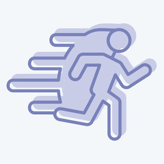 Icon Run. related to Speed symbol. two tone style. design editable
