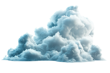 Soft gray clouds billow against a bright white background creating a tranquil atmosphere in a dreamy landscape