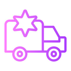 Police Van gradient icon