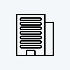 Icon Skyscraper. suitable for education symbol. line style. simple design editable
