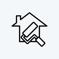 Icon Renovation. suitable for education symbol. line style. simple design editable