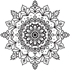 Seamless pattern with mandala ornament.