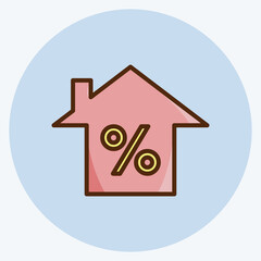 Icon Discount. suitable for education symbol. flat style. simple design editable