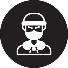 Robber  glyph icon