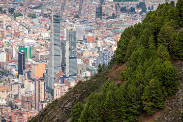 Panoramic View Over Urban Cityscape and Dense Green Forest Border © Cavan