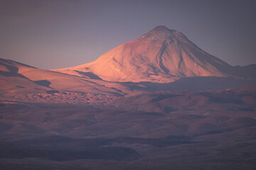 atacama desert lights at sunset